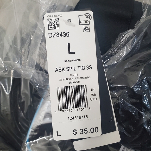 Adidas Alphaskin Long Tights 3SWomens - Black Large - Picture 3 of 4